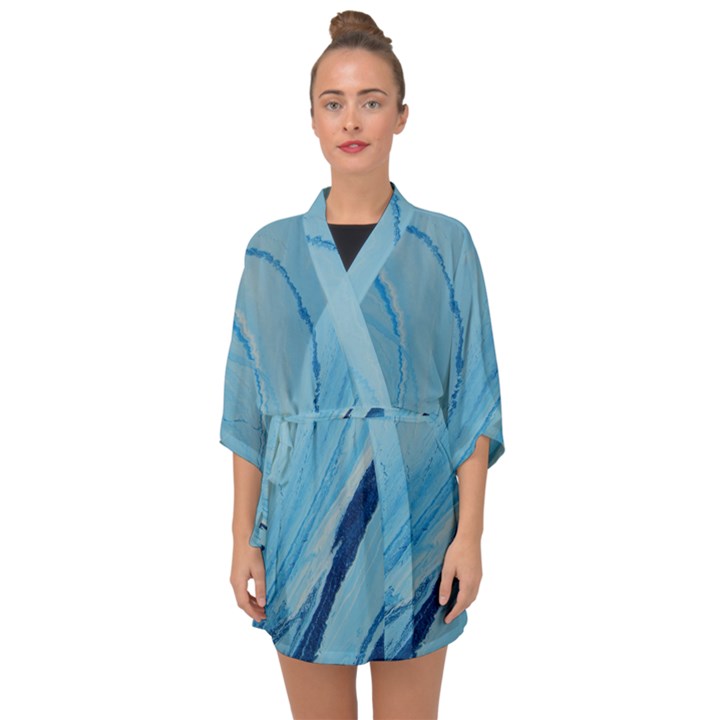 SPIRAL Half Sleeve Chiffon Kimono