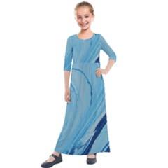 Spiral Kids  Quarter Sleeve Maxi Dress by WILLBIRDWELL