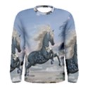 Wonderful Wild Fantasy Horse On The Beach Men s Long Sleeve Tee View1