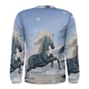 Wonderful Wild Fantasy Horse On The Beach Men s Long Sleeve Tee View2