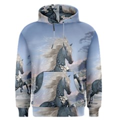 Wonderful Wild Fantasy Horse On The Beach Men s Pullover Hoodie by FantasyWorld7