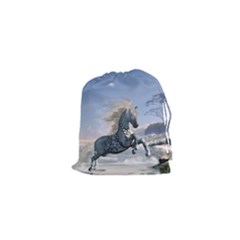 Wonderful Wild Fantasy Horse On The Beach Drawstring Pouch (xs) by FantasyWorld7