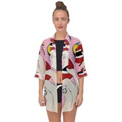 Pop Art   Open Front Chiffon Kimono