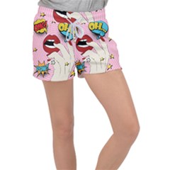 Pop Art   Women s Velour Lounge Shorts