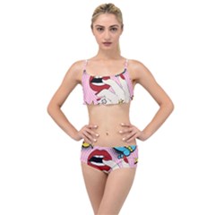 Pop Art   Layered Top Bikini Set