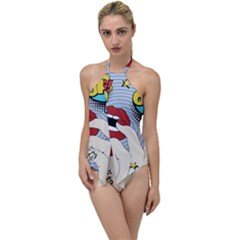 Pop Art   Go With The Flow One Piece Swimsuit