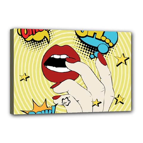 Pop Art   Canvas 18  X 12  (stretched) by Valentinaart