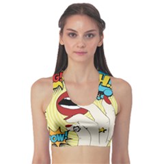 Pop Art   Sports Bra by Valentinaart