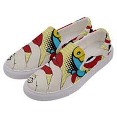 Pop Art   Men s Canvas Slip Ons by Valentinaart