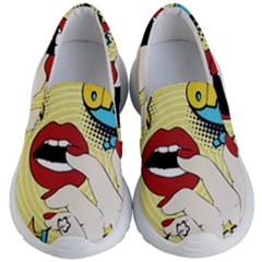 Pop Art   Kid s Lightweight Slip Ons by Valentinaart