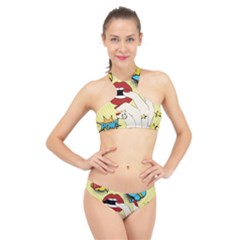 Pop Art   High Neck Bikini Set by Valentinaart