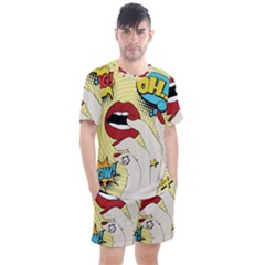 Pop Art   Men s Mesh Tee And Shorts Set