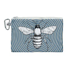 Pop Art  Bee Canvas Cosmetic Bag (large) by Valentinaart