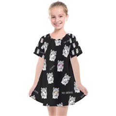 Llama Pattern Kids  Smock Dress