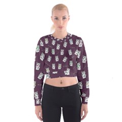 Llama Pattern Cropped Sweatshirt by Valentinaart