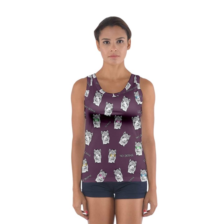 Llama pattern Sport Tank Top 