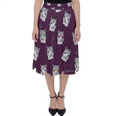 Llama Pattern Folding Skater Skirt