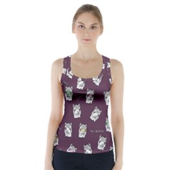 Llama Pattern Racer Back Sports Top by Valentinaart