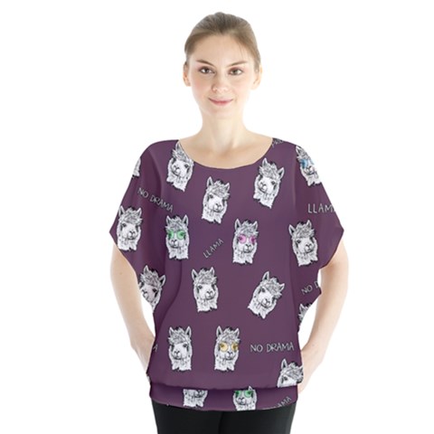 Llama Pattern Blouse by Valentinaart