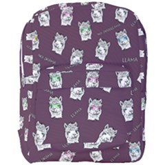 Llama Pattern Full Print Backpack by Valentinaart