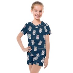 Llama Pattern Kids  Mesh Tee And Shorts Set