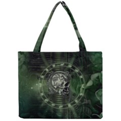 Awesome Creepy Mechanical Skull Mini Tote Bag by FantasyWorld7