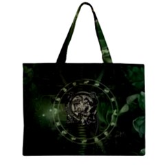 Awesome Creepy Mechanical Skull Zipper Mini Tote Bag by FantasyWorld7