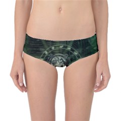 Awesome Creepy Mechanical Skull Classic Bikini Bottoms by FantasyWorld7