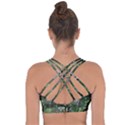 Awesome Creepy Mechanical Skull Cross String Back Sports Bra View2