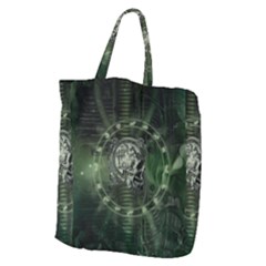 Awesome Creepy Mechanical Skull Giant Grocery Tote by FantasyWorld7