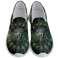 Awesome Creepy Mechanical Skull Men s Lightweight Slip Ons by FantasyWorld7