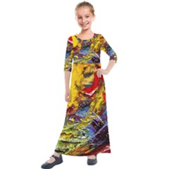 Yellow Chik 3 Kids  Quarter Sleeve Maxi Dress