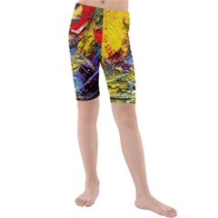 Yellow Chik 3 Kids  Mid Length Swim Shorts by bestdesignintheworld