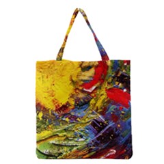 Yellow Chik 3 Grocery Tote Bag by bestdesignintheworld