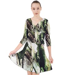 There Is No Promisse Rain 4 Quarter Sleeve Front Wrap Dress by bestdesignintheworld