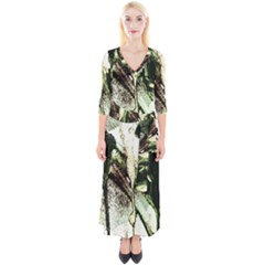 There Is No Promisse Rain 4 Quarter Sleeve Wrap Maxi Dress by bestdesignintheworld