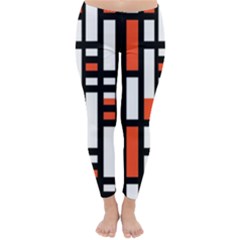 Linear Sequence Pattern Design Classic Winter Leggings