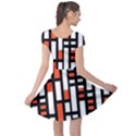 Linear Sequence Pattern Design Cap Sleeve Dress View2