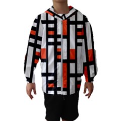 Linear Sequence Pattern Design Hooded Windbreaker (kids)