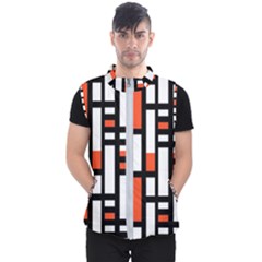 Linear Sequence Pattern Design Men s Puffer Vest