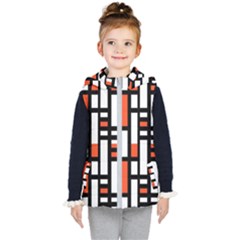 Linear Sequence Pattern Design Kid s Hooded Puffer Vest