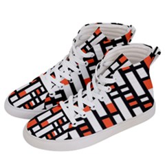 Linear Sequence Pattern Design Women s Hi-top Skate Sneakers by dflcprints