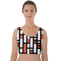 Linear Sequence Pattern Design Velvet Crop Top by dflcprints