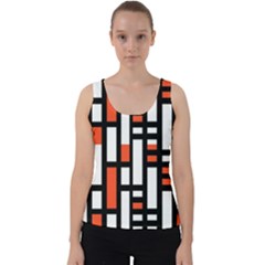 Linear Sequence Pattern Design Velvet Tank Top by dflcprints