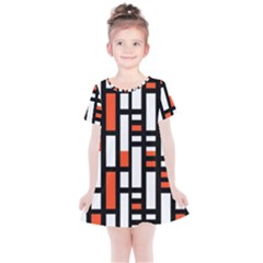 Linear Sequence Pattern Design Kids  Simple Cotton Dress by dflcprints