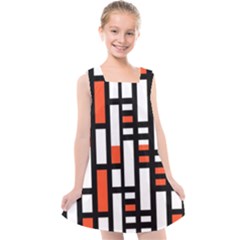 Linear Sequence Pattern Design Kids  Cross Back Dress