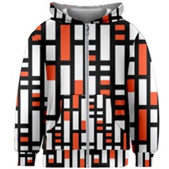 Linear Sequence Pattern Design Kids Zipper Hoodie Without Drawstring by dflcprints