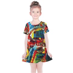 Red Aeroplane 7 Kids  Simple Cotton Dress