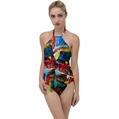 Red Aeroplane 7 Go With The Flow One Piece Swimsuit