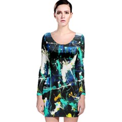 Brain Reflections 6 Long Sleeve Velvet Bodycon Dress by bestdesignintheworld